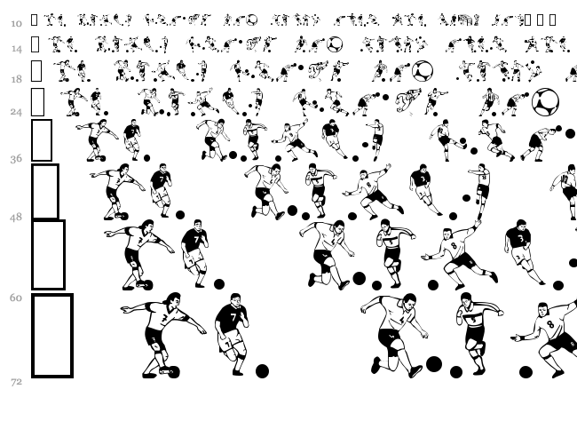 Soccer Dance font waterfall