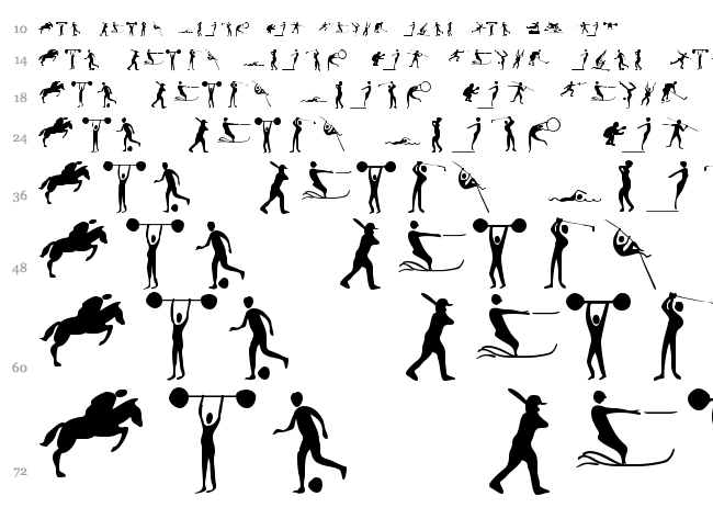 Sportive font waterfall