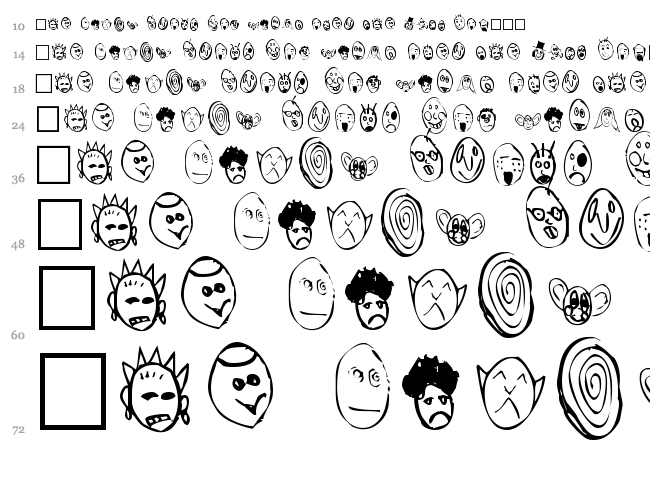 Crud Heads font waterfall