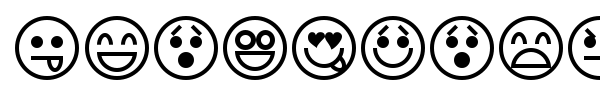 Emoticons font preview