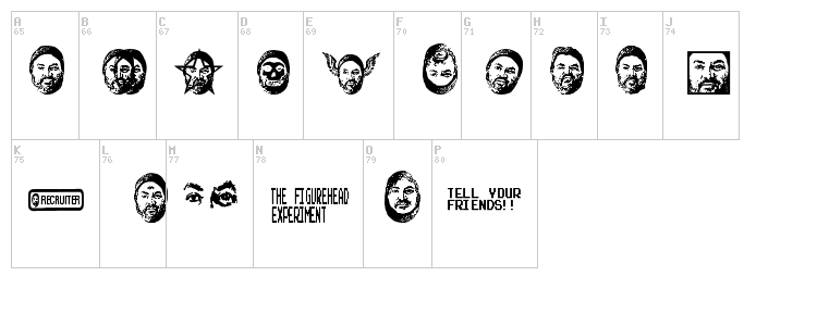 Figurehead Experiment font map