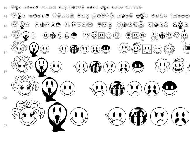 JLS Smiles Sampler font waterfall