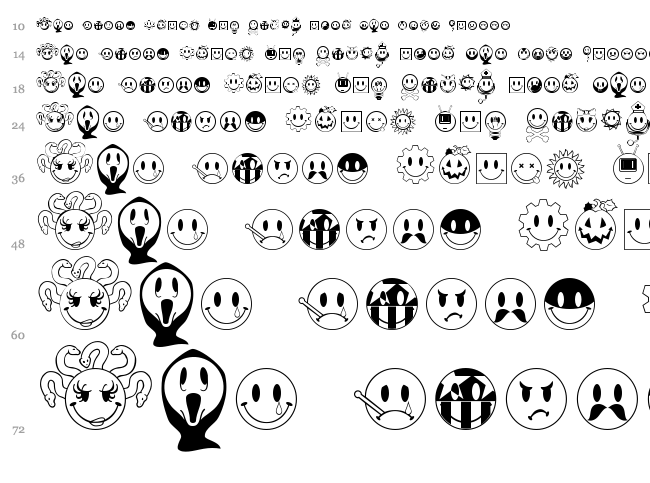 JLS Smiles Sampler font waterfall