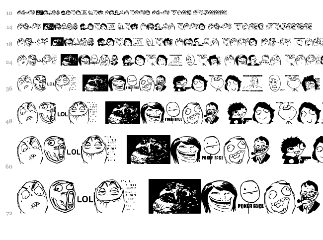 Memes font waterfall