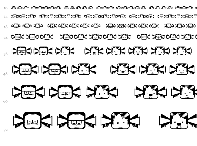 Negobom font waterfall