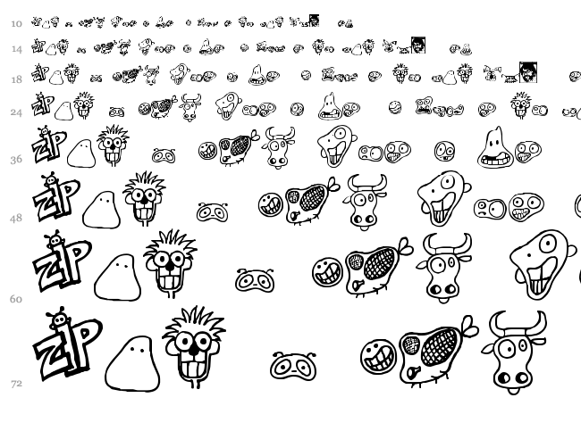 PhilBats font waterfall