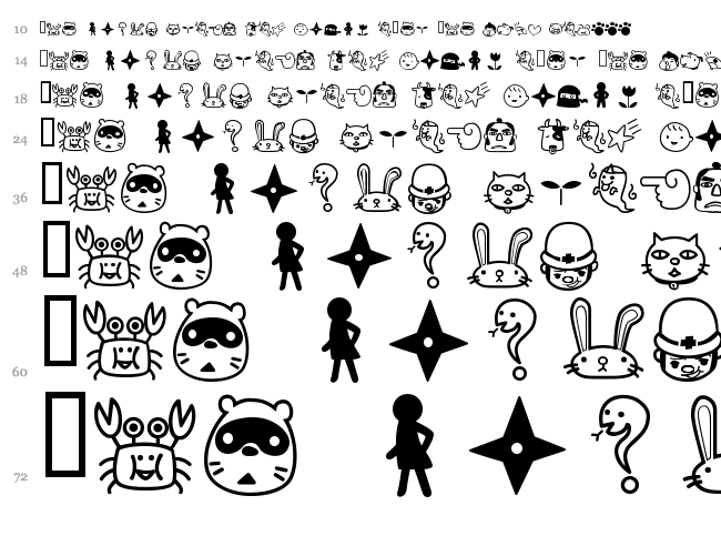 Rakugaki font waterfall