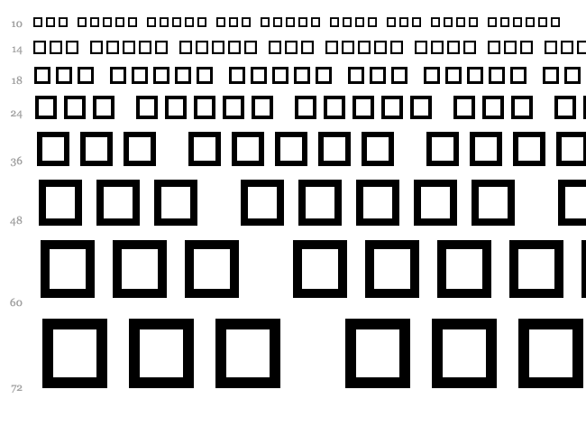 Robot Crisis font waterfall