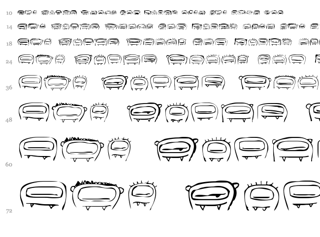 RvD Thumbsuckers font waterfall