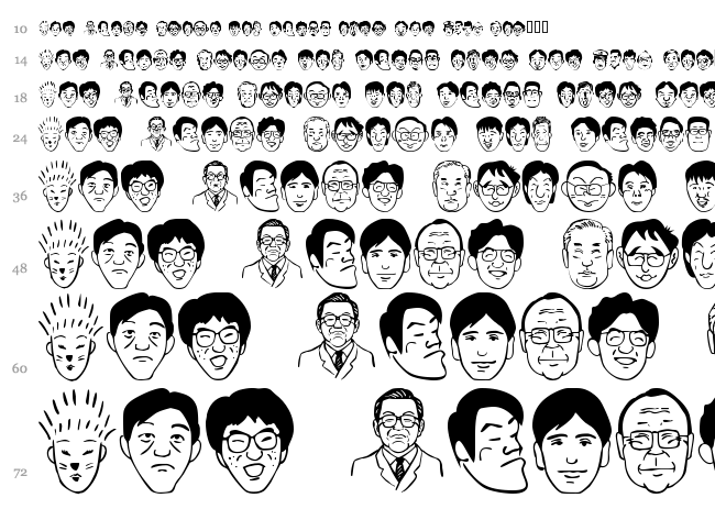 Sakabe People 02 font waterfall