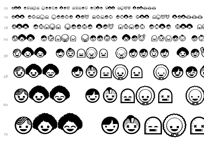 SkiPop font waterfall