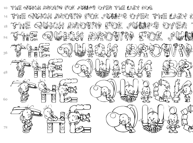 Baby ! font waterfall