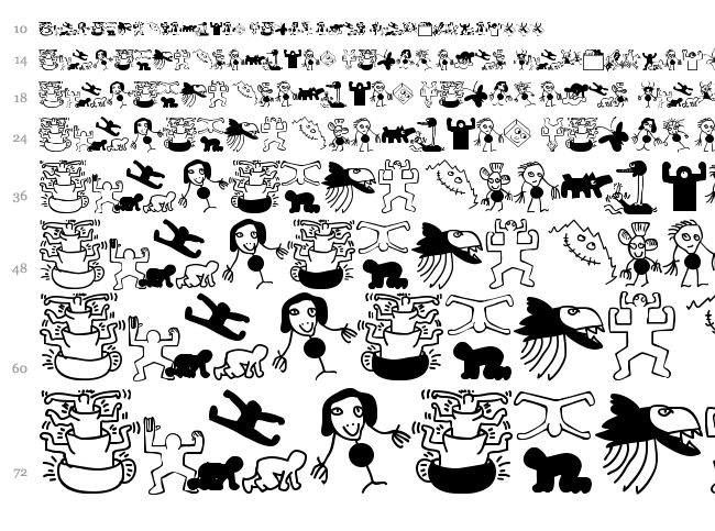 Bitsbats font waterfall