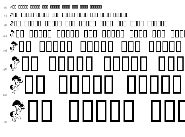 Chyld font waterfall
