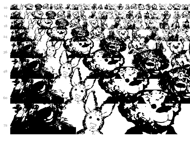 Doodlebears font waterfall