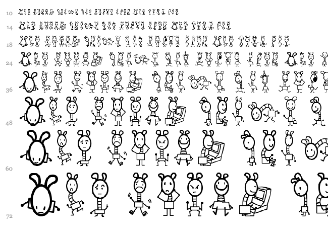 Happie font waterfall