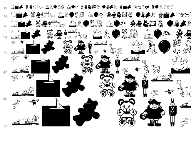 Kids Stuff font waterfall