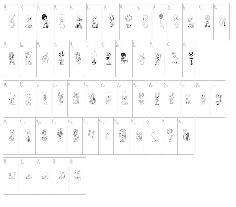 Morito font map