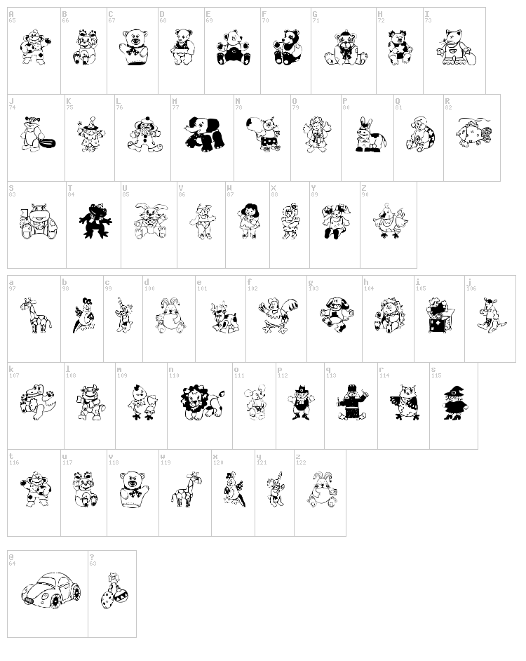 Open Parlament font map