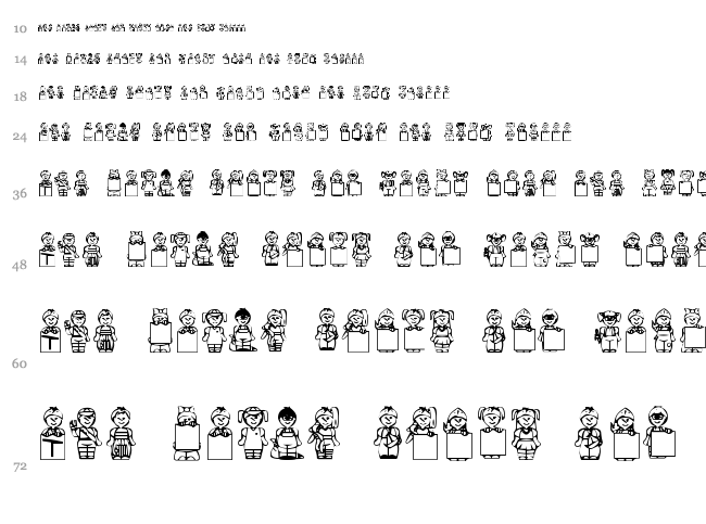 Rainies Kids font waterfall