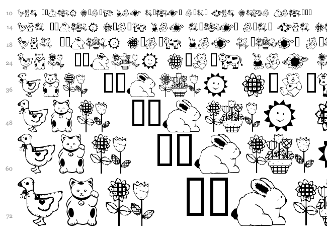 RM Country font waterfall