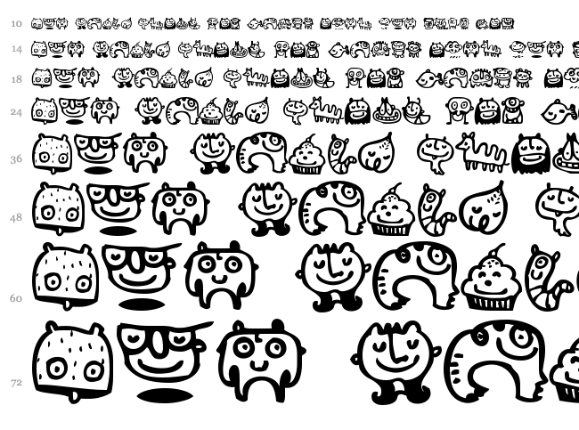 Smile Baby Smile font waterfall