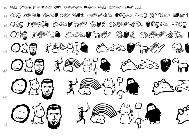 Tombats 7 font waterfall