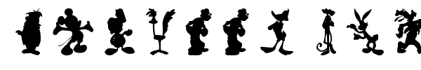 Cartoon Silhouettes font