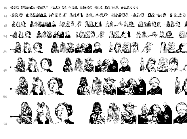 Forced Reentry font waterfall