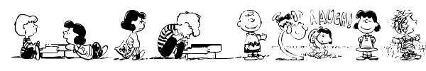Peanuts Gang Dings font