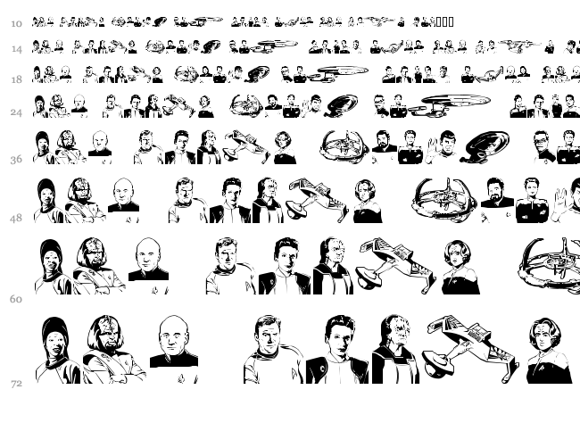 Prime Directive font waterfall