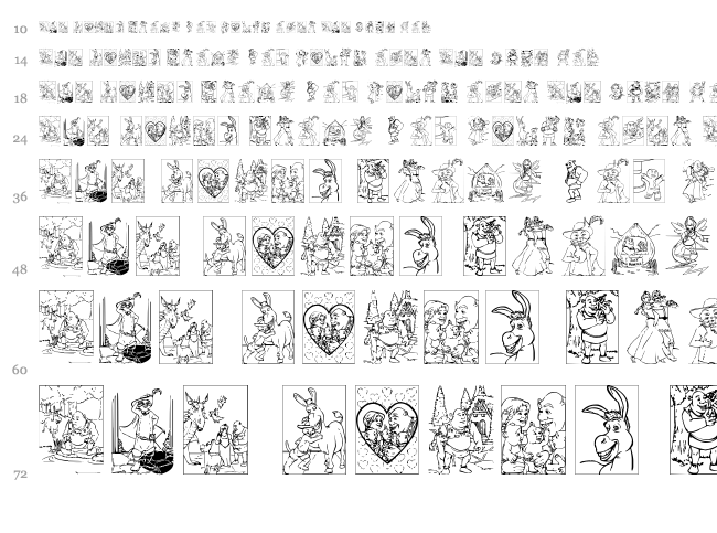 Shrek font waterfall