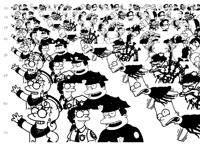 Simpsons Mmmm...Font font waterfall