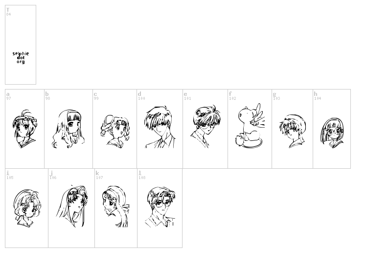 SO CC-Sakura font map
