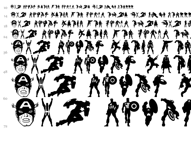 Super Soldier font waterfall