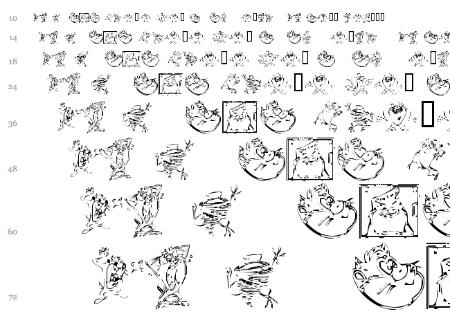 Taz the Devil font waterfall