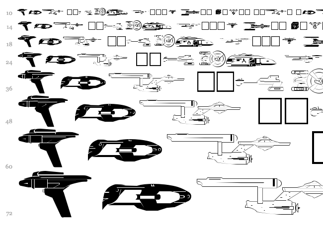 Trekbats font waterfall
