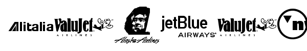 Airline Logos Past and Present font
