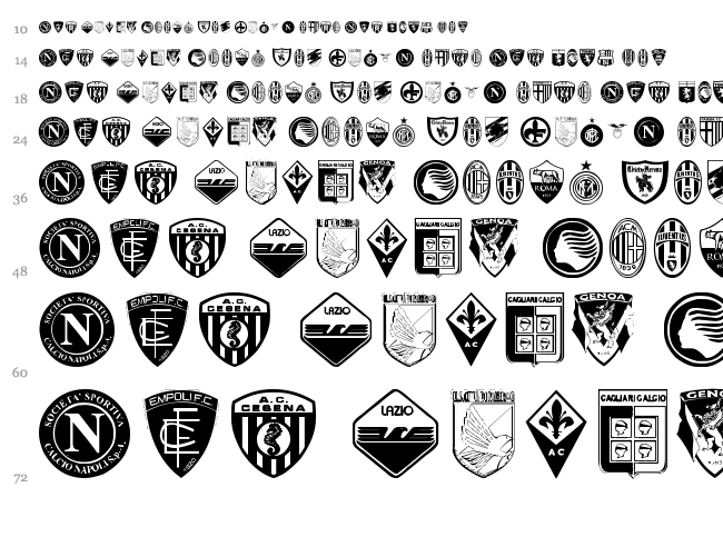 Calcio font waterfall