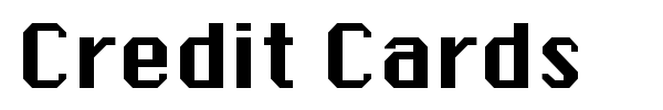 Credit Cards font