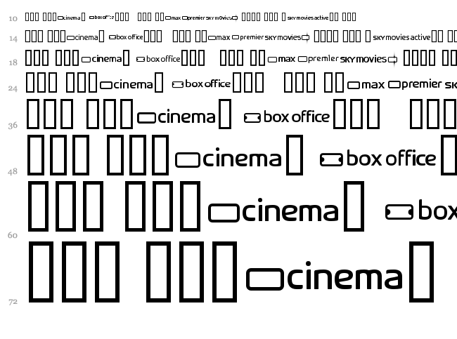 SKY logos font waterfall