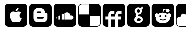 Social Networking Icons font
