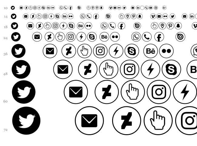 Typeecon font waterfall