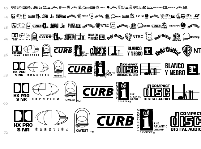 Warner Logo Font Nine font waterfall