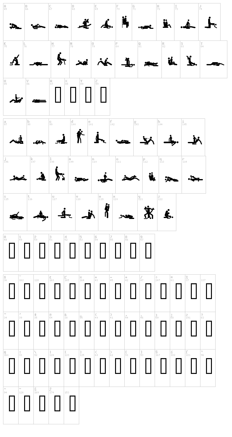 48 ways font map