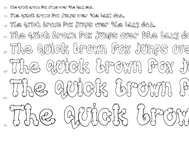 Cocksure font waterfall