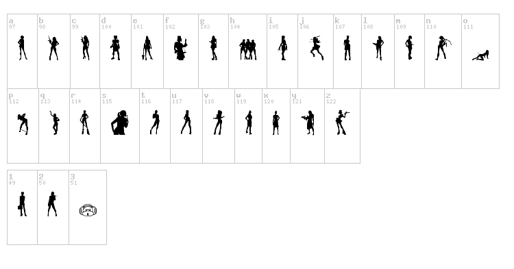 Norp Icons 2 font map