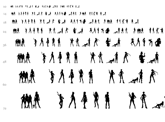 Norp Icons 2 font waterfall