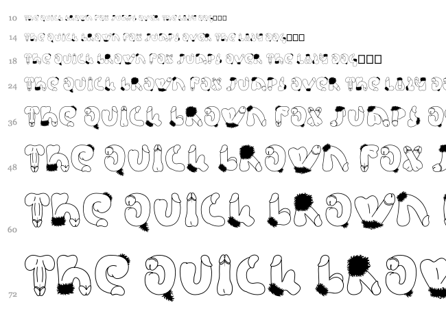 Semi font waterfall