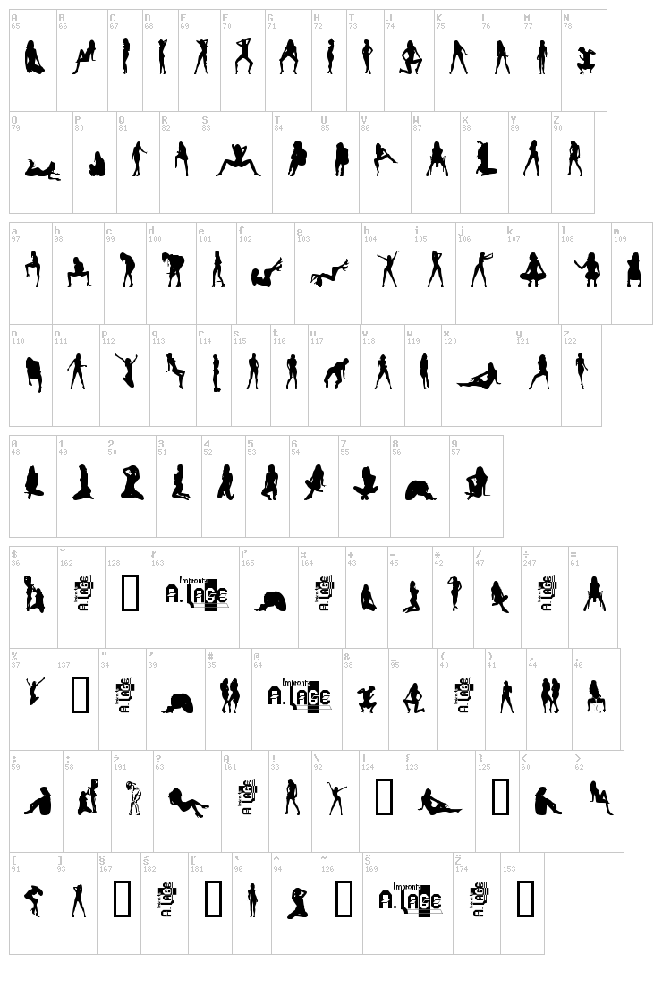 Sexy Spanish Erasmus Girls font map
